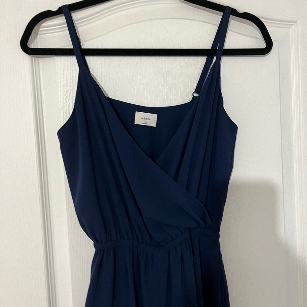 Aritzia Navy Blue Sleeveless Jumpsuit - Picture 3 of 3